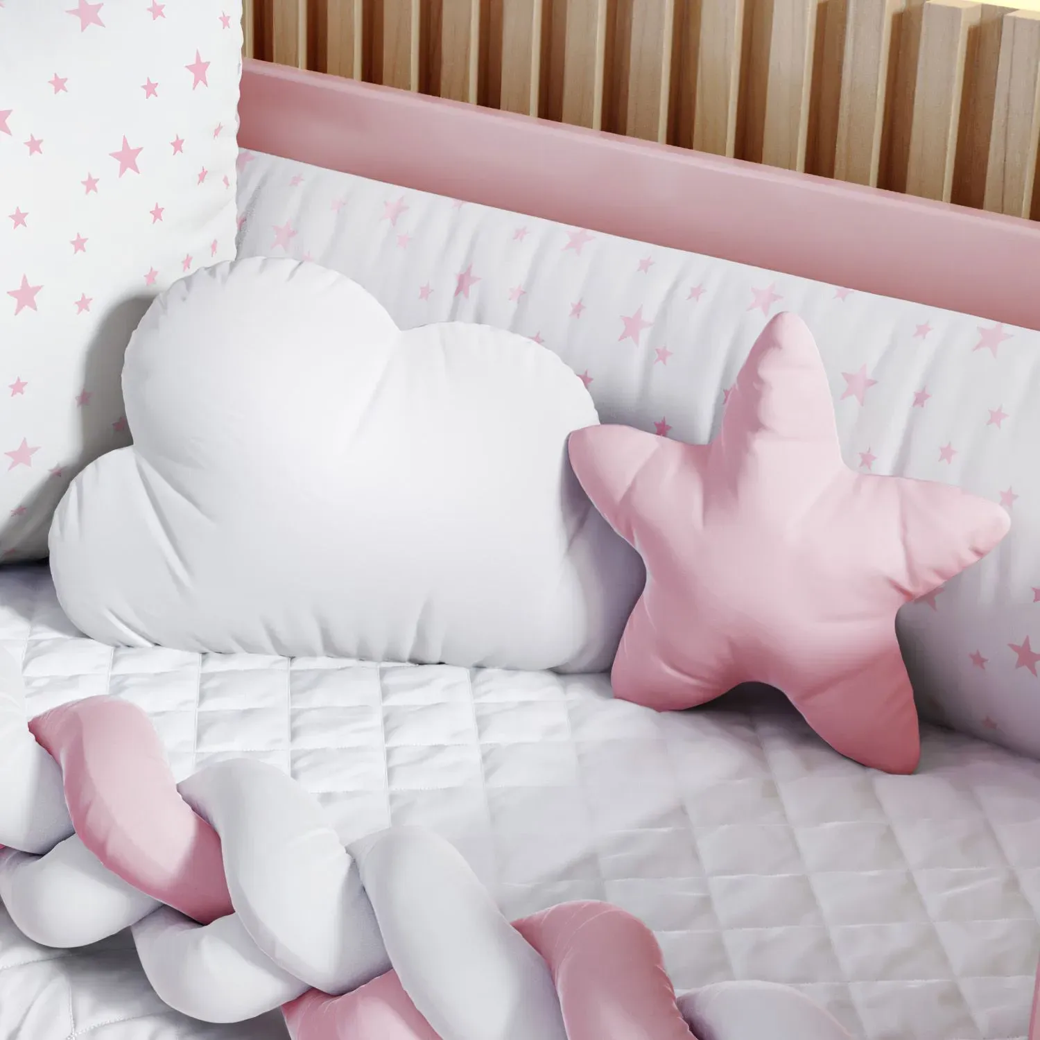 Edredom Lápis Estrelinha Branco