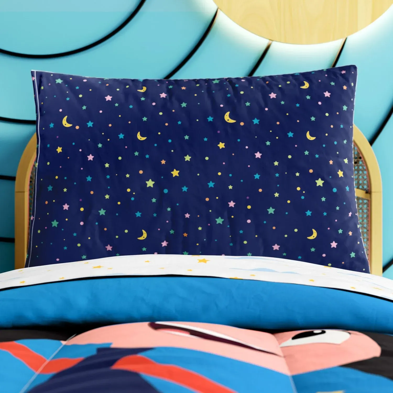 Fronha de Travesseiro Infantil Nuvens e Estrelas