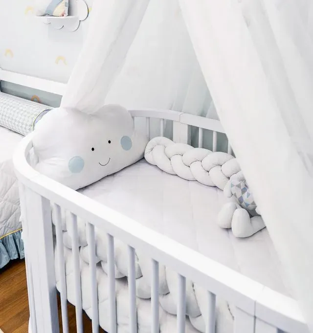 Lençol de Baixo c/ Elástico Branco Amiguinhos Nuvem