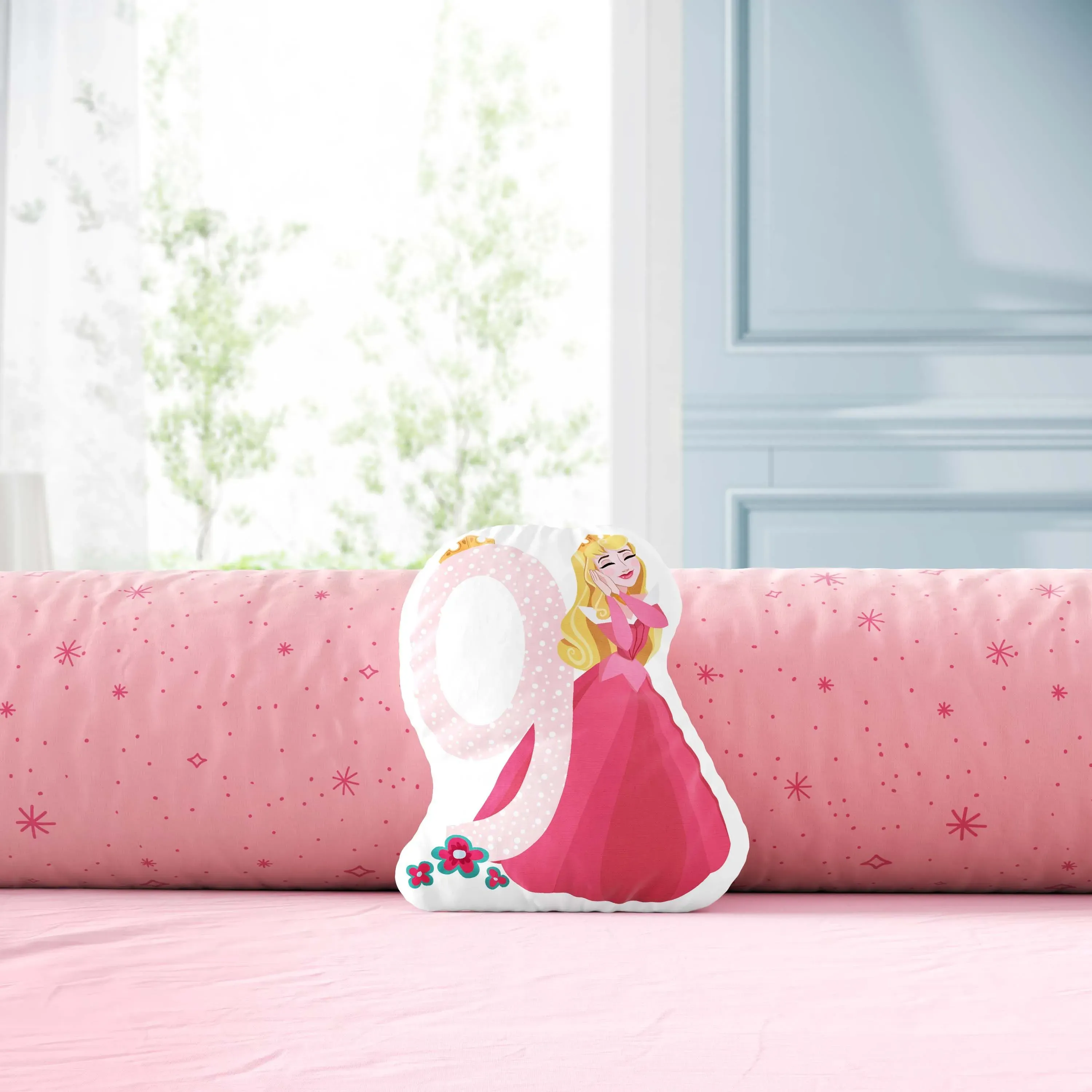 Almofada Mesversário 09 meses Princesas Disney