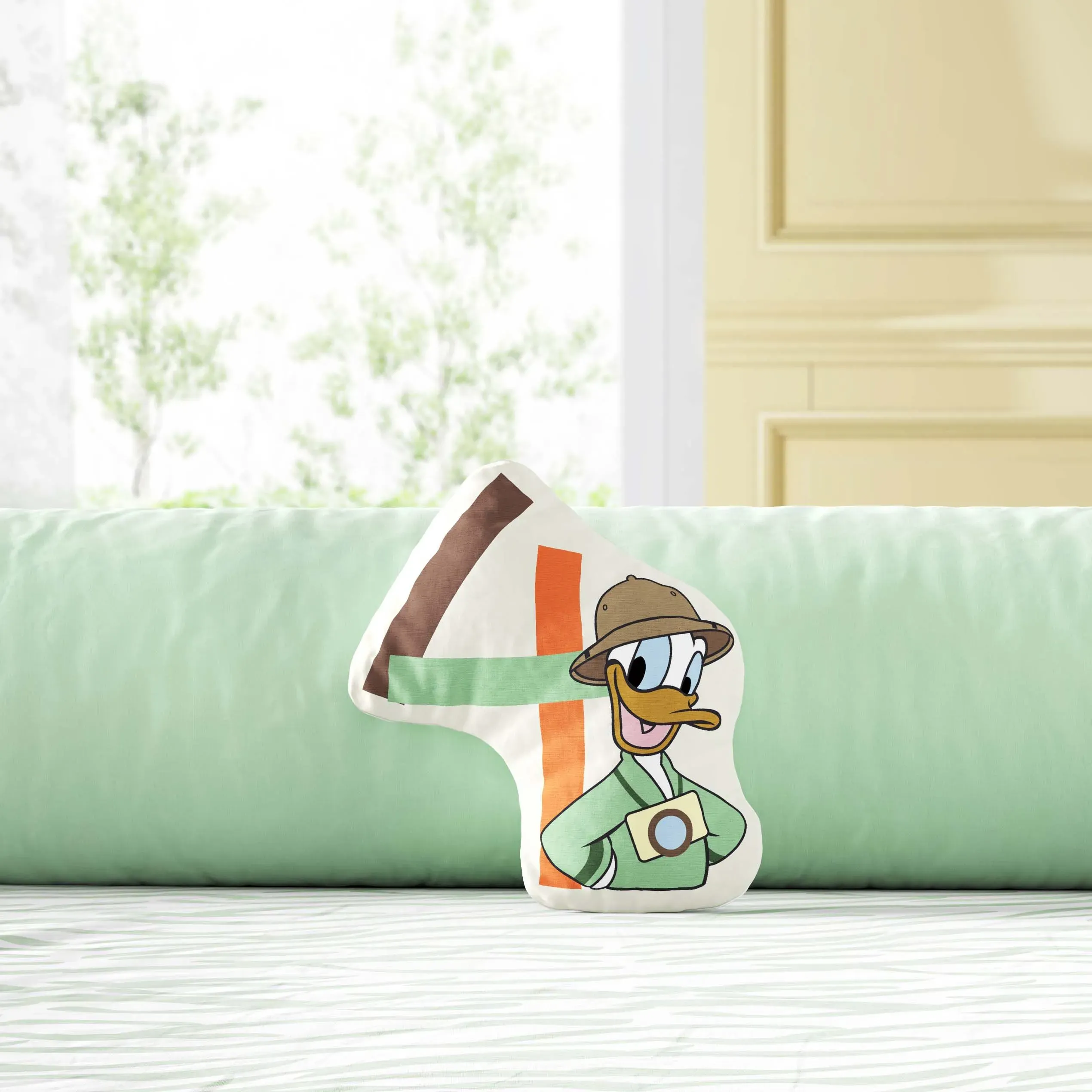 Almofada Mesversário Pato Donald Safári 4 Meses 20cm