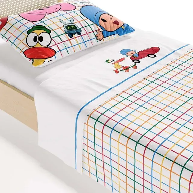 Lençol Berço Pocoyo Xadrez