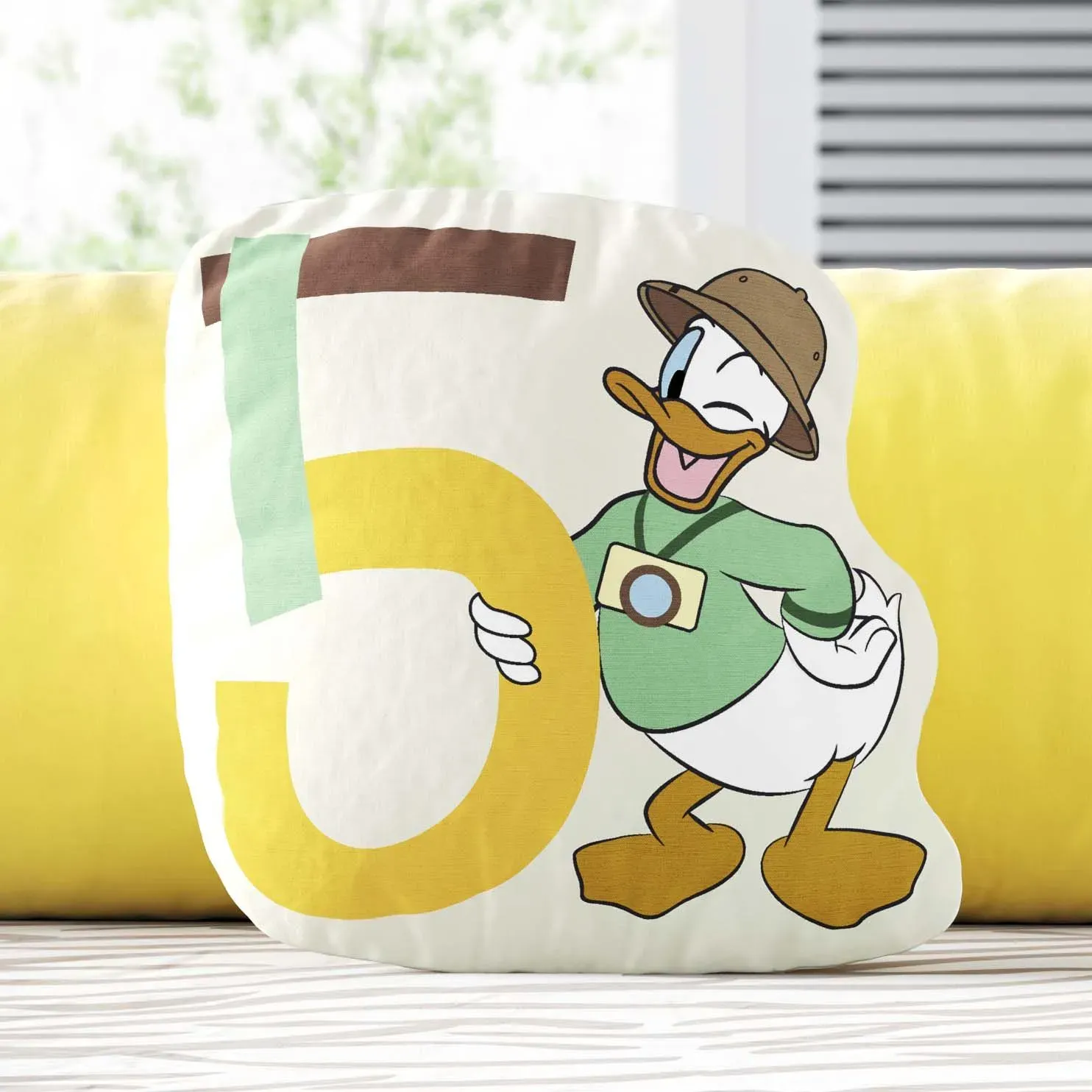Almofada Mesversário Pato Donald Safári 5 Meses 20cm