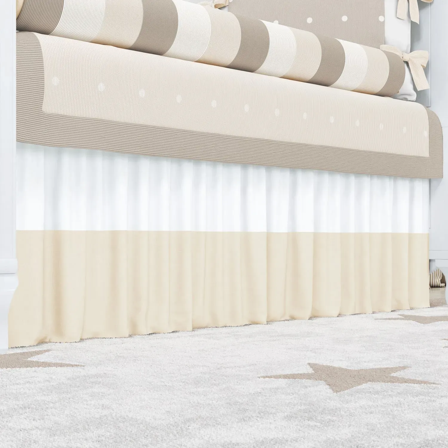 Kit Berço Tricot Poá Bege