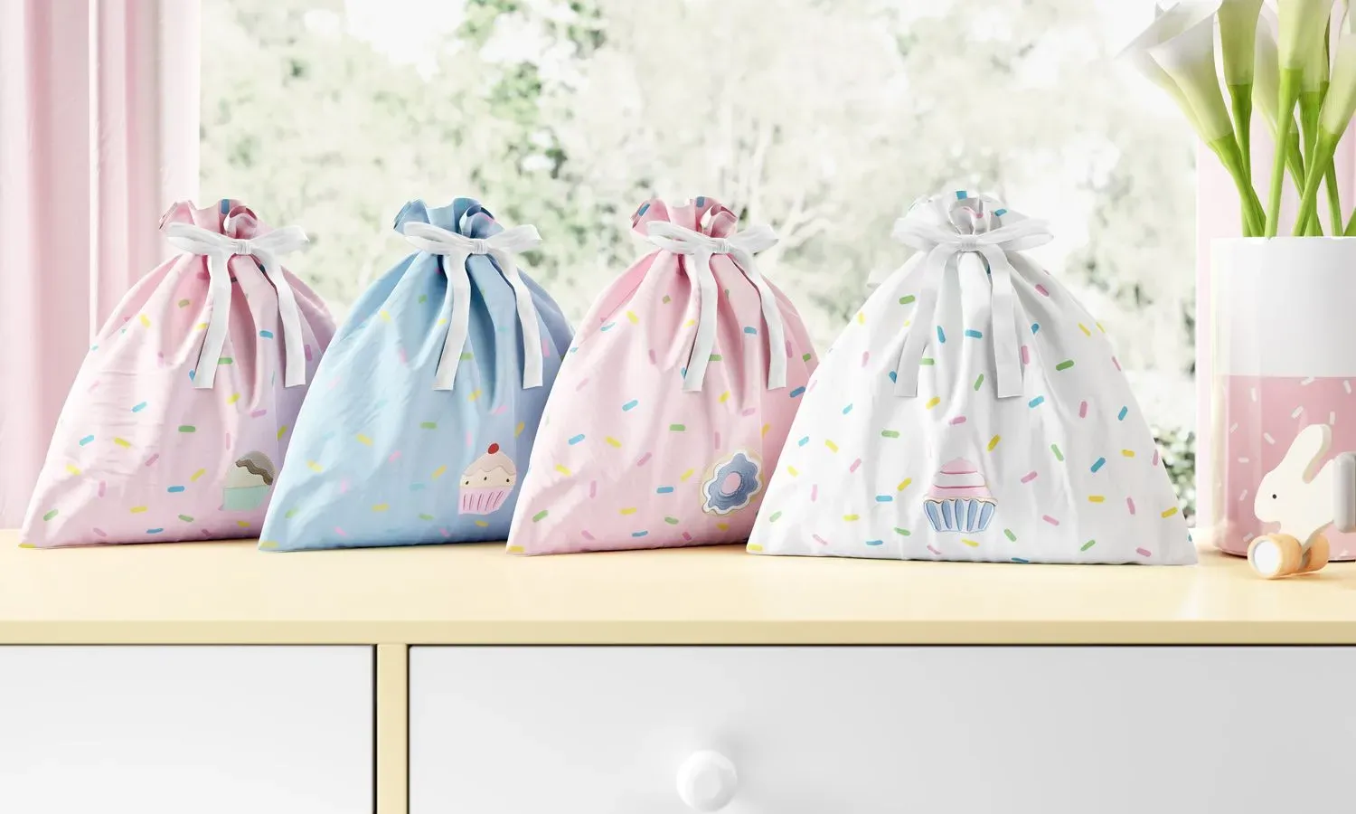 Saquinho Maternidade para Roupinhas Cupcake