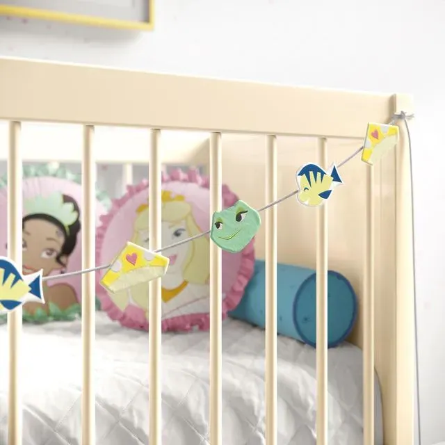 Varal Decorativo Coroa de Princesa, Linguado e Princesa Tiana Sapo