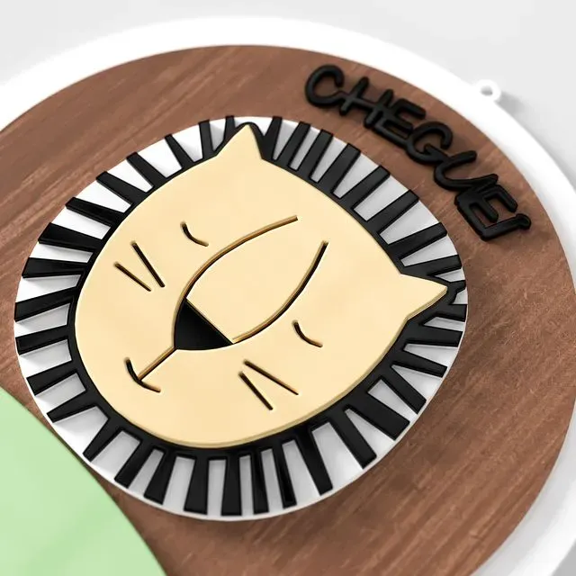 Porta Maternidade Personalizado Leão Amiguinhos da Floresta - Lorenzo