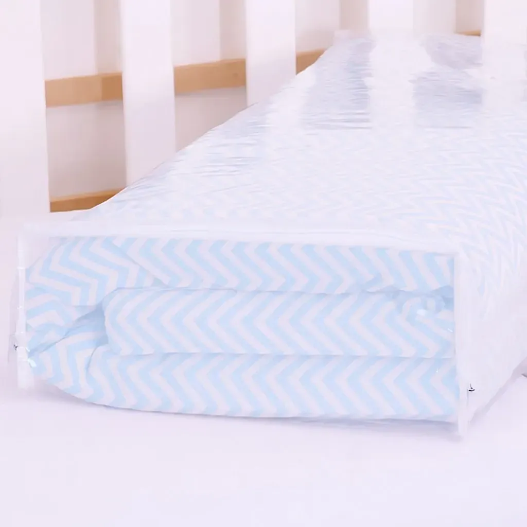 Colchonete para Berço Chevron Azul