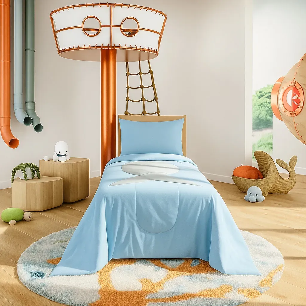 Fronha Infantil Azul Bebê