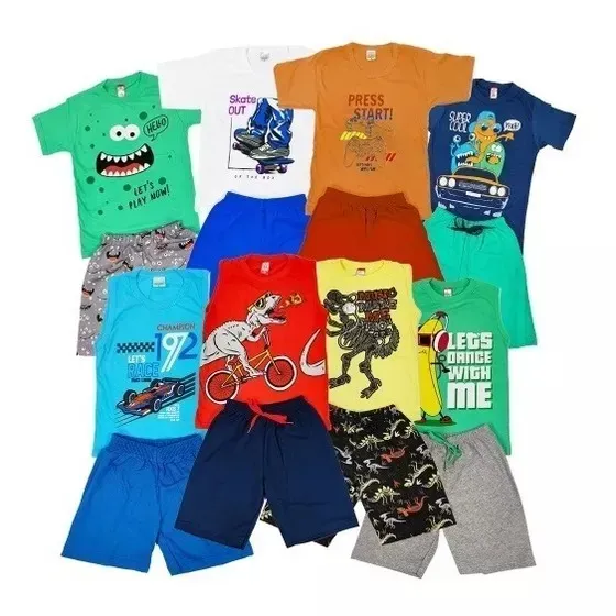 Conjunto Curto Bebê Regata M MODELOS SORTIDOS